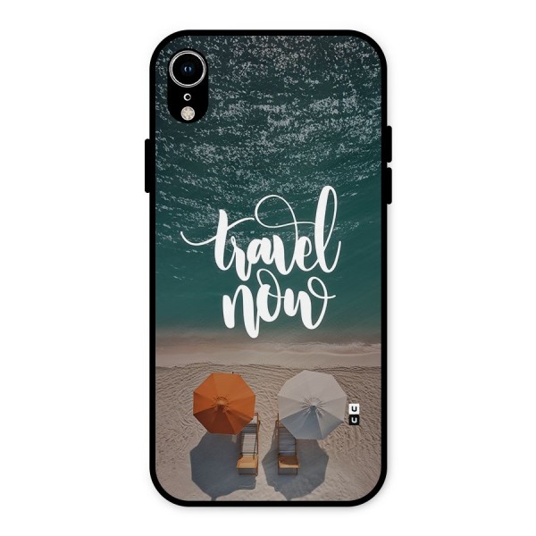 Travel Now Metal Back Case for iPhone XR