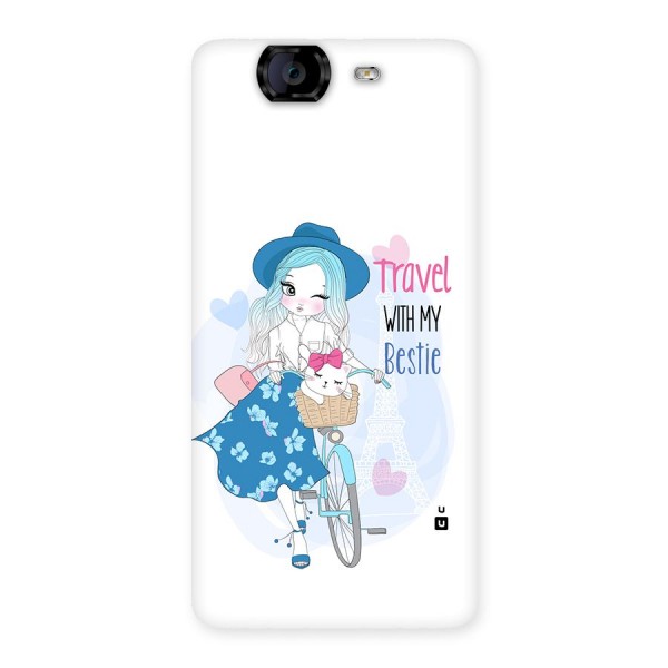 Travel With My Bestie Back Case for Canvas Knight A350