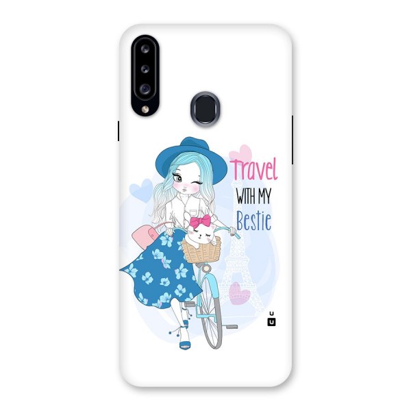 Travel With My Bestie Back Case for Galaxy A20s