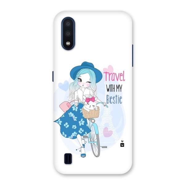 Travel With My Bestie Back Case for Galaxy M01