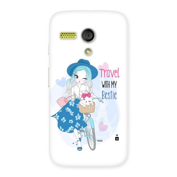 Travel With My Bestie Back Case for Moto G