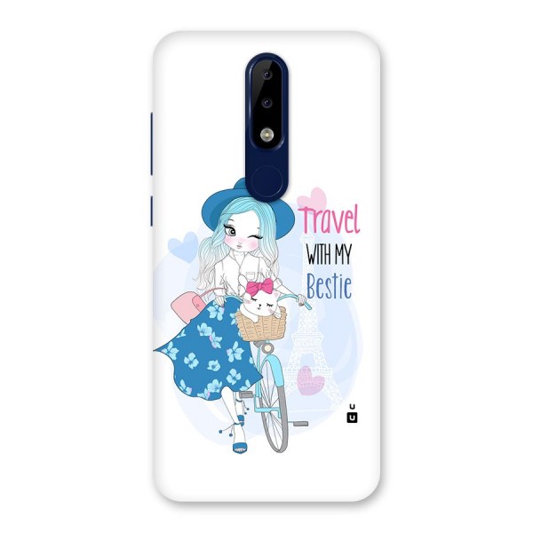 Travel With My Bestie Back Case for Nokia 5.1 Plus