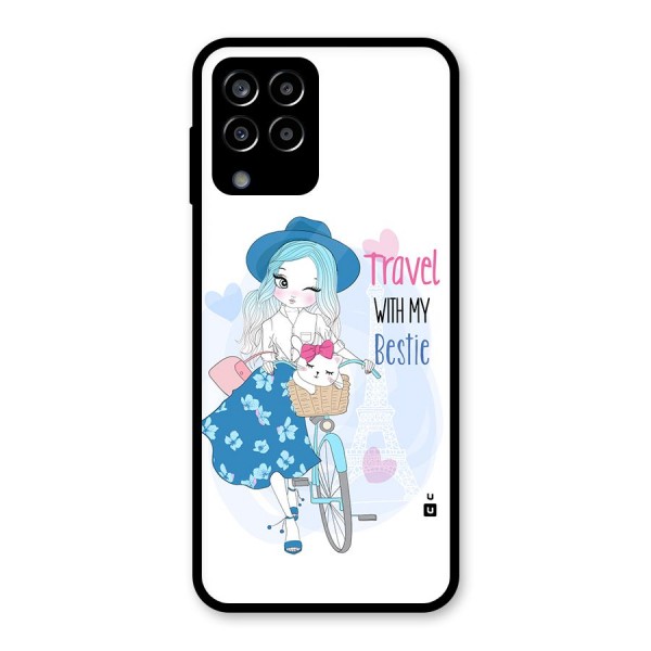 Travel With My Bestie Glass Back Case for Galaxy M33