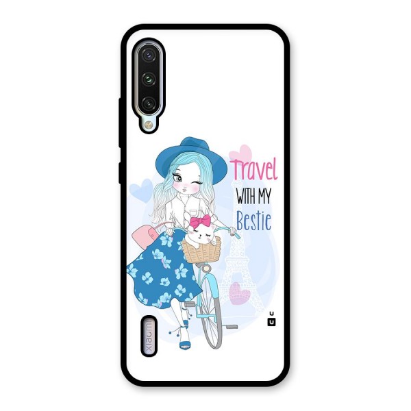 Travel With My Bestie Glass Back Case for Mi A3