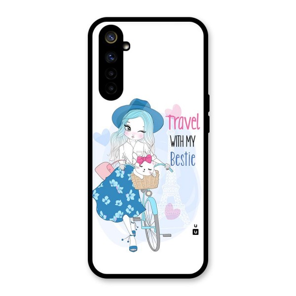 Travel With My Bestie Glass Back Case for Realme 6i