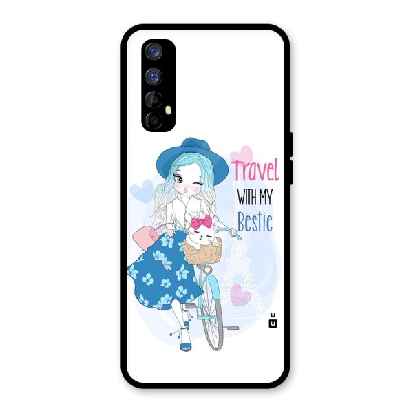 Travel With My Bestie Glass Back Case for Realme 7