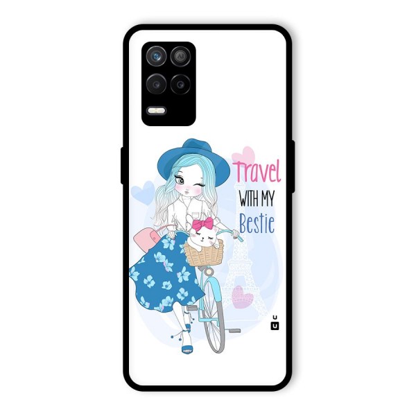 Travel With My Bestie Glass Back Case for Realme 8s 5G