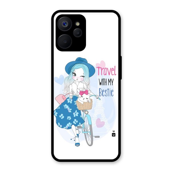Travel With My Bestie Glass Back Case for Realme 9i 5G