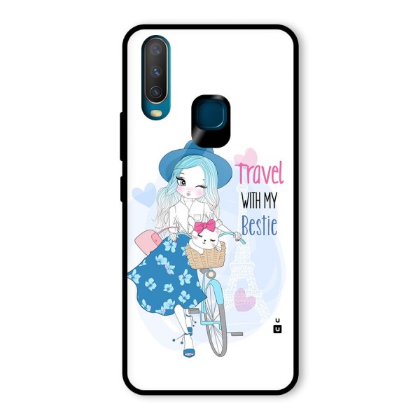 Travel With My Bestie Glass Back Case for Vivo Y12