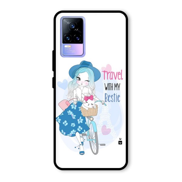 Travel With My Bestie Glass Back Case for Vivo Y73