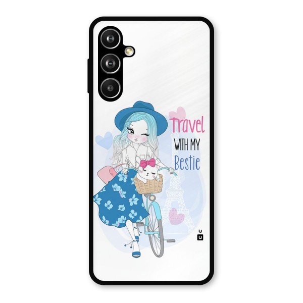 Travel With My Bestie Metal Back Case for Galaxy F54