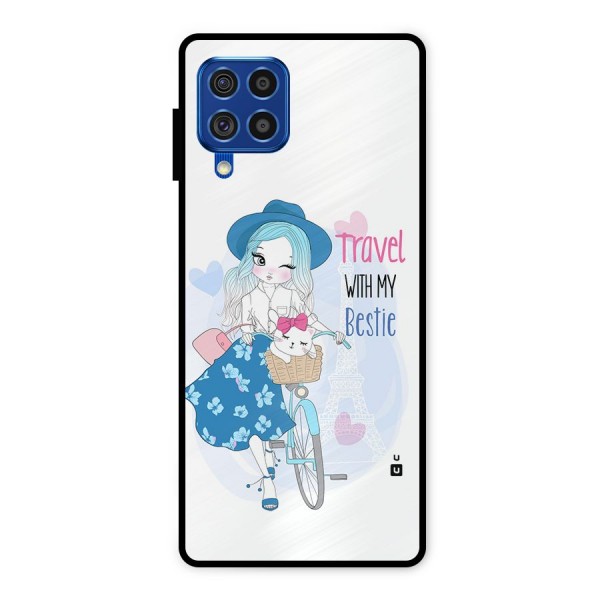 Travel With My Bestie Metal Back Case for Galaxy F62