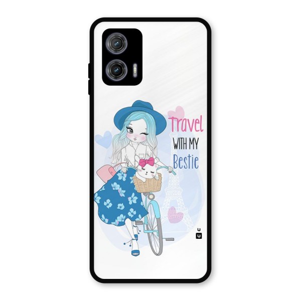 Travel With My Bestie Metal Back Case for Moto G73