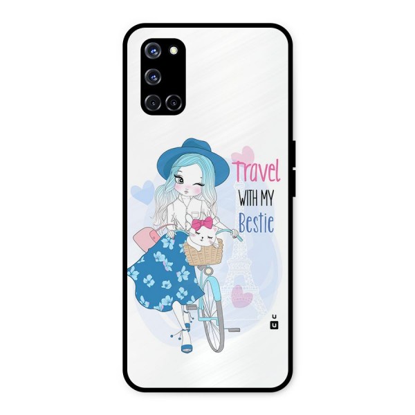 Travel With My Bestie Metal Back Case for Oppo A52