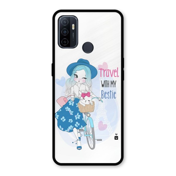 Travel With My Bestie Metal Back Case for Oppo A53