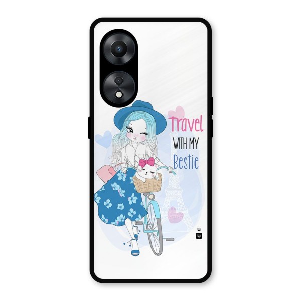 Travel With My Bestie Metal Back Case for Oppo A78