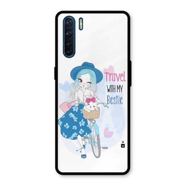 Travel With My Bestie Metal Back Case for Oppo F15