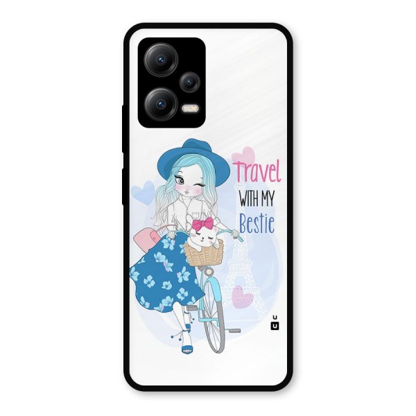 Travel With My Bestie Metal Back Case for Poco X5