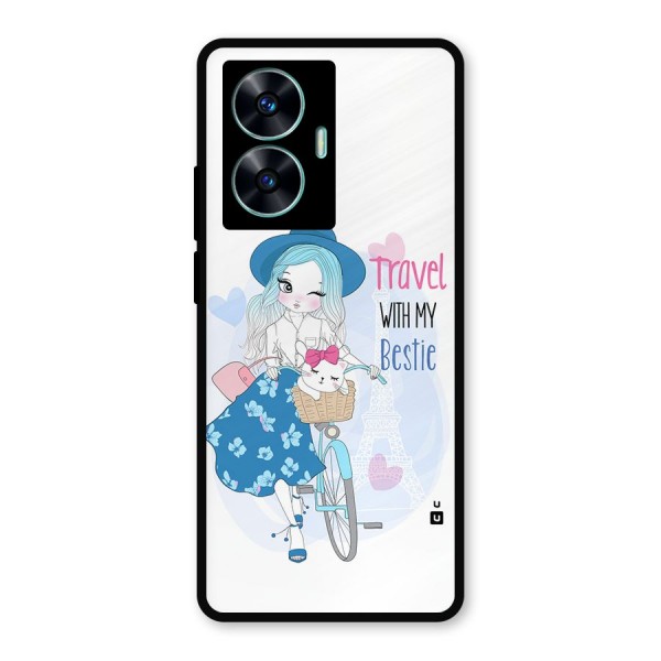 Travel With My Bestie Metal Back Case for Realme C55