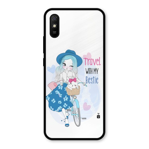 Travel With My Bestie Metal Back Case for Redmi 9i