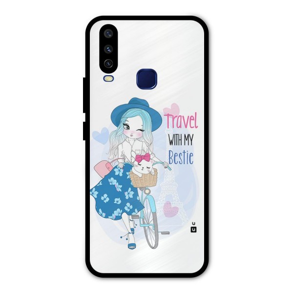 Travel With My Bestie Metal Back Case for Vivo U10