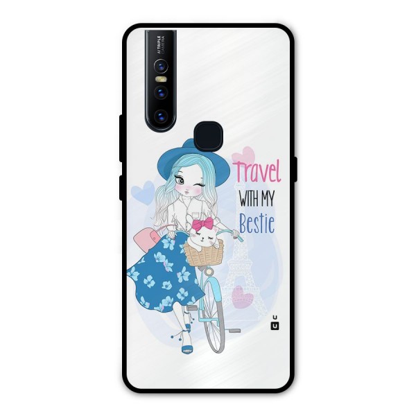 Travel With My Bestie Metal Back Case for Vivo V15