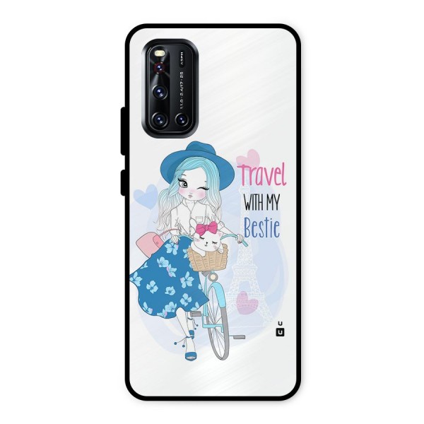 Travel With My Bestie Metal Back Case for Vivo V19