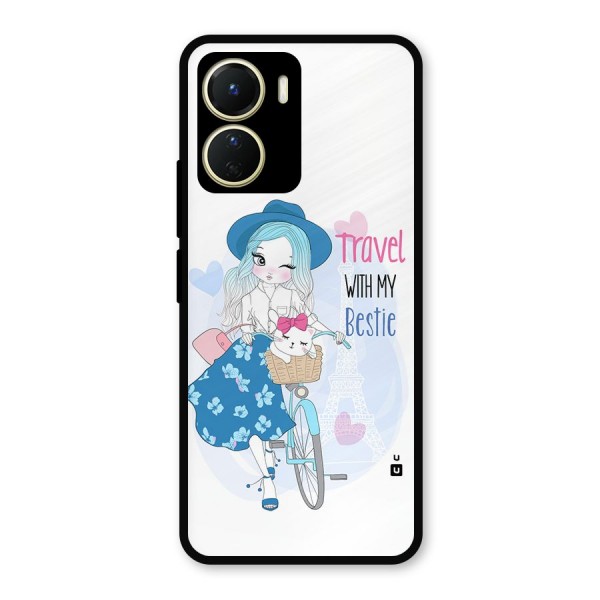 Travel With My Bestie Metal Back Case for Vivo Y16