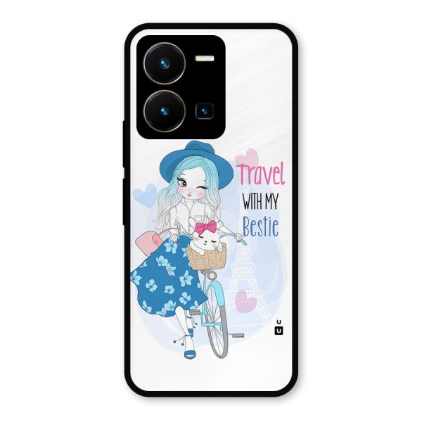 Travel With My Bestie Metal Back Case for Vivo Y35