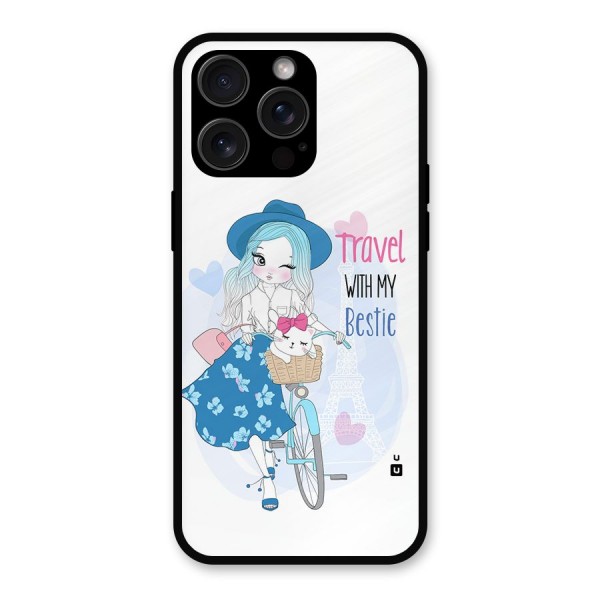 Travel With My Bestie Metal Back Case for iPhone 15 Pro Max