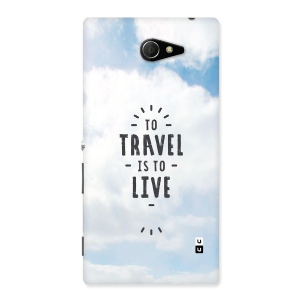 Travel is Life Back Case for Xperia M2