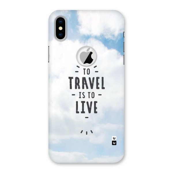 Travel is Life Back Case for iPhone XS Logo Cut