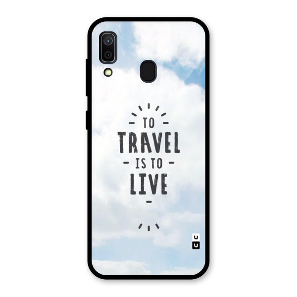 Travel is Life Glass Back Case for Galaxy A30