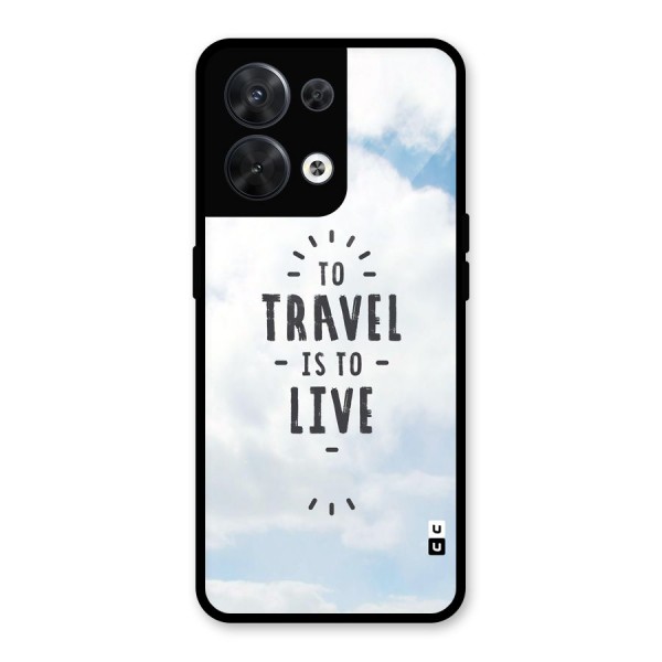 Travel is Life Glass Back Case for Oppo Reno8 5G