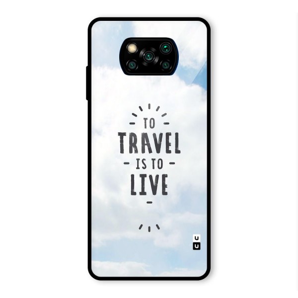 Travel is Life Glass Back Case for Poco X3 Pro