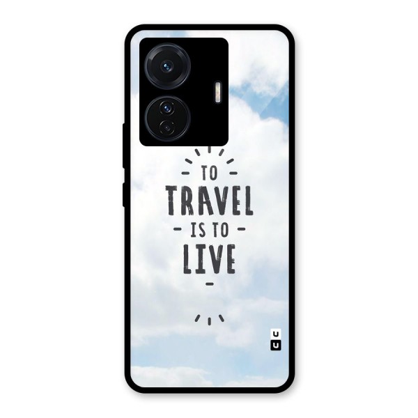 Travel is Life Glass Back Case for Vivo T1 Pro