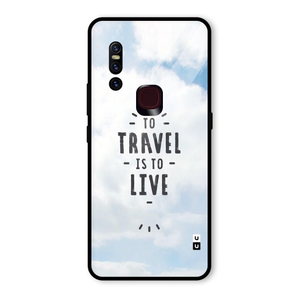 Travel is Life Glass Back Case for Vivo V15