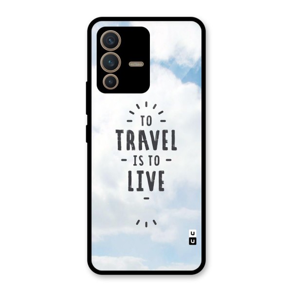 Travel is Life Glass Back Case for Vivo V23 5G