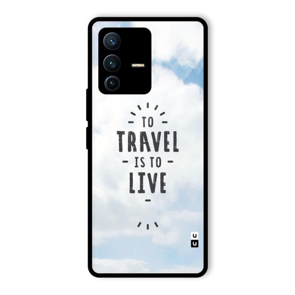 Travel is Life Glass Back Case for Vivo V23 Pro