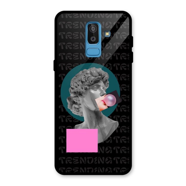 Trending Typo Glass Back Case for Galaxy J8