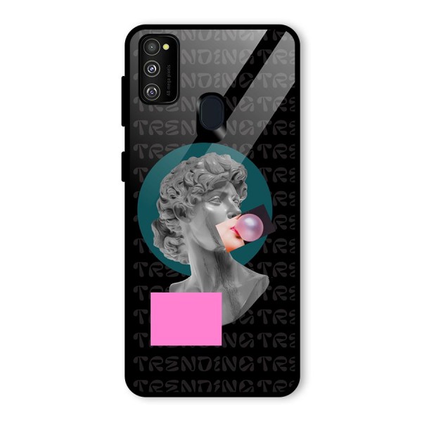 Trending Typo Glass Back Case for Galaxy M30s