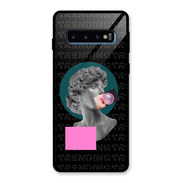 Trending Typo Glass Back Case for Galaxy S10