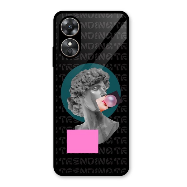 Trending Typo Glass Back Case for Oppo A17