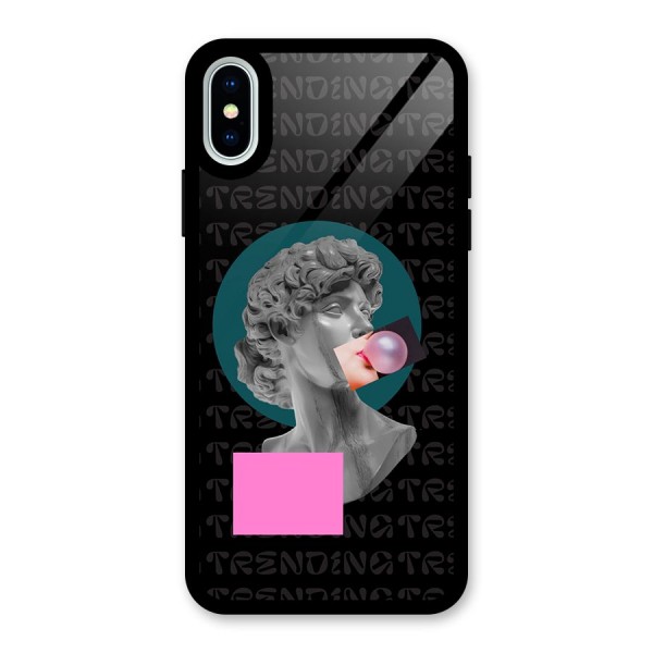 Trending Typo Glass Back Case for iPhone X