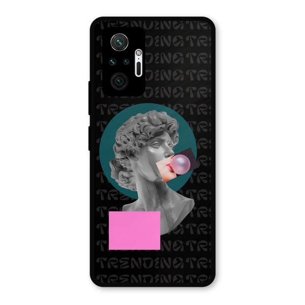 Trending Typo Metal Back Case for Redmi Note 10 Pro