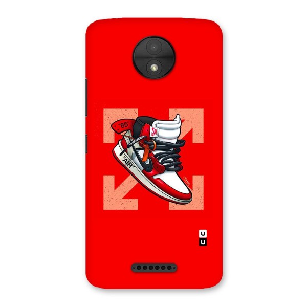 Trendy Air Shoes Back Case for Moto C