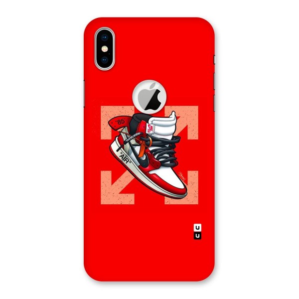 Trendy Air Shoes Back Case for iPhone XS Logo Cut