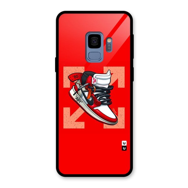 Trendy Air Shoes Glass Back Case for Galaxy S9