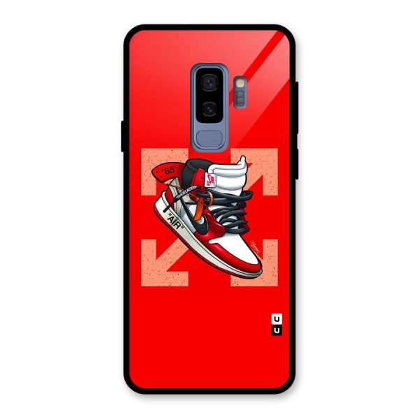 Trendy Air Shoes Glass Back Case for Galaxy S9 Plus