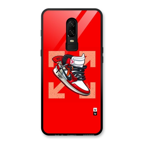 Trendy Air Shoes Glass Back Case for OnePlus 6